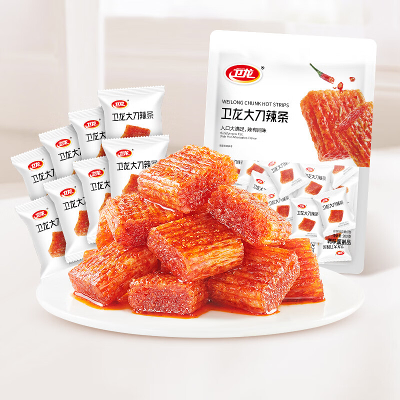 卫龙辣条 老式大刀肉200g 儿时怀旧豆干小零食