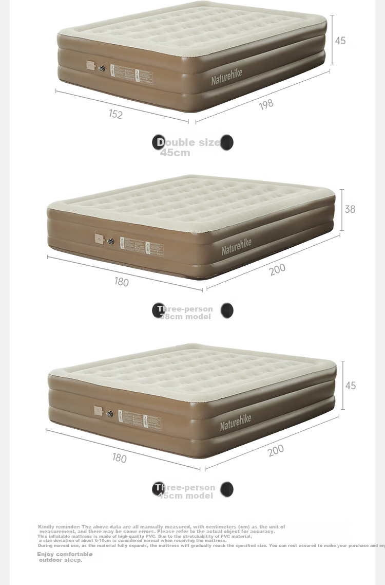 Naturehike Built-in Pump Inflatable Camping Mattress Outdoor Air Bed Home Sleeping Pad 19