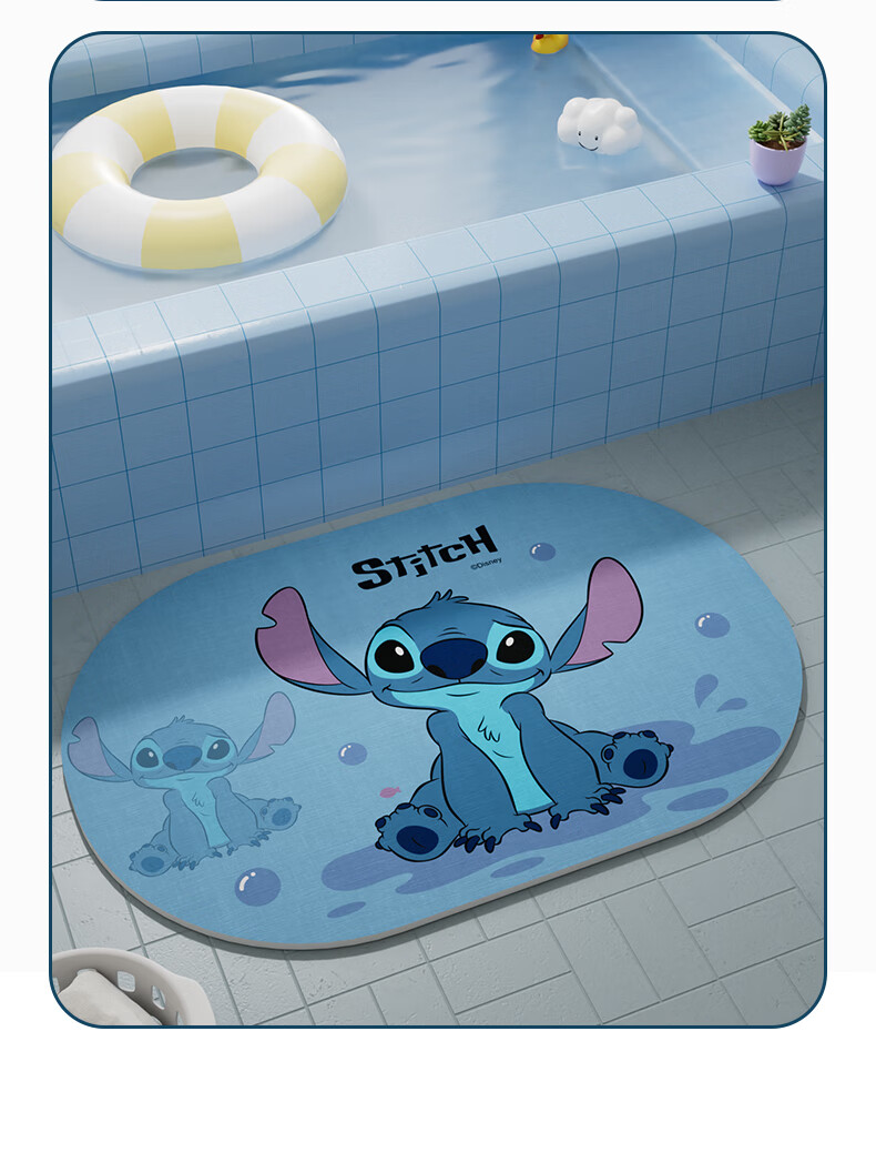 Disney Bathroom Mat Non-Slip Diatom Mud Cartoon Absorbent Quick-Dry Toilet Door Floor Mat ST45 6