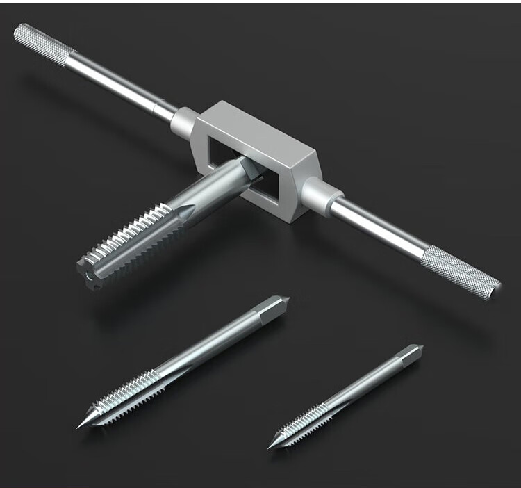 Huang Xiaochao 9-Piece Tap Set Ratchet Wrench Threading Tool Kit with Drill Bits and Hand Tap Tool 11