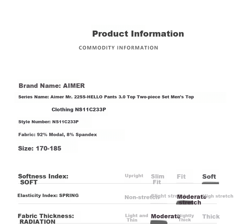 Aimer Men's Tank Top, Comfortable Undershirt, Antibacterial Inner Layer, 2-Pack NS11C233PP, Gray + White, Size 185 1