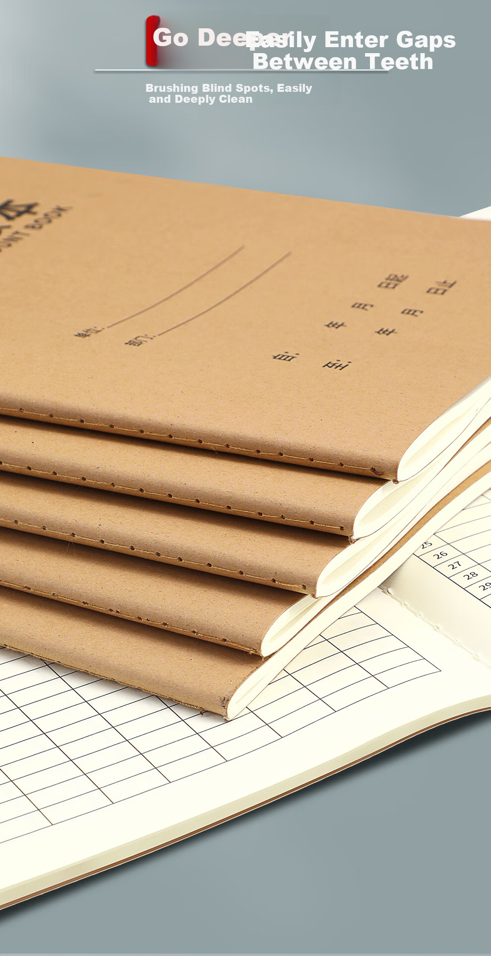 Jiaranheng 3-Pack B5 Kraft Paper Daily Business Ledger, Kraft Paper Physical Store Income Detail Book, Cash Diary, Expense And Income Book, Company Financial Accounting Book 8