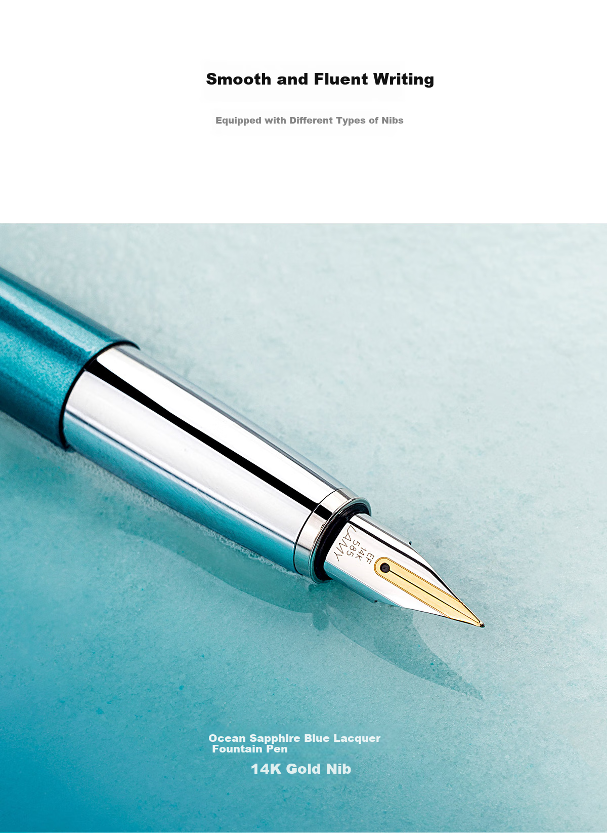 LAMY Fountain Pen, Performance Series Business Writing Office Signature Pen High-End Gift Holiday Gift Niche Gift Black 0.7mm 6