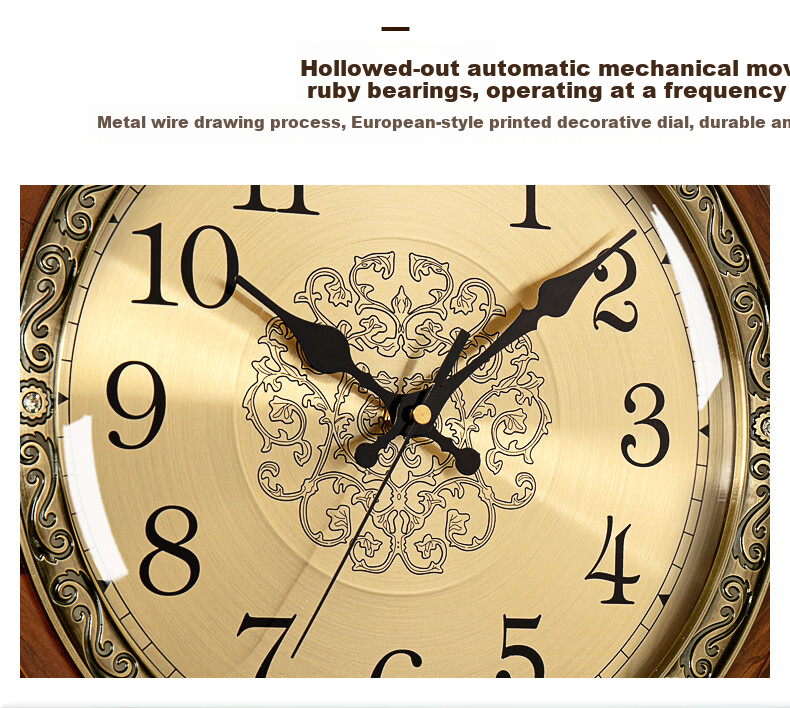 Hense Creative Living Room Wall Clock, Modern Minimalist Timepiece, Wall-Mounted Quartz Clock, HW22 Small Size 32cm 3