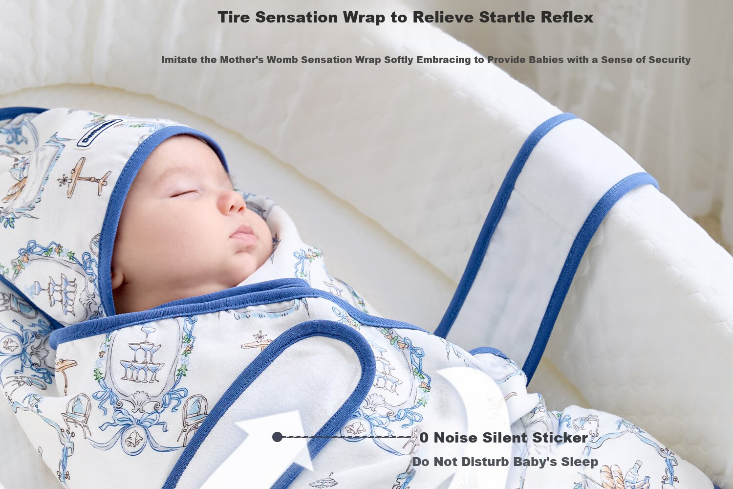 DOMIAMIA Baby Swaddle, Newborn Wrap Blanket, Infant Swaddling Cloth, Anti-Startle Spring And Autumn Gauze Swaddle, Newborn Mummy Wrap 6
