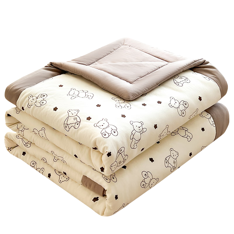 AVIVI Fiber Quilt, A-Class Washable Cotton Summer Cool Quilt, Thin Blanket, Air Conditioning Quilt, 3.5 Jin, 200*230cm [Dr. Bear]
