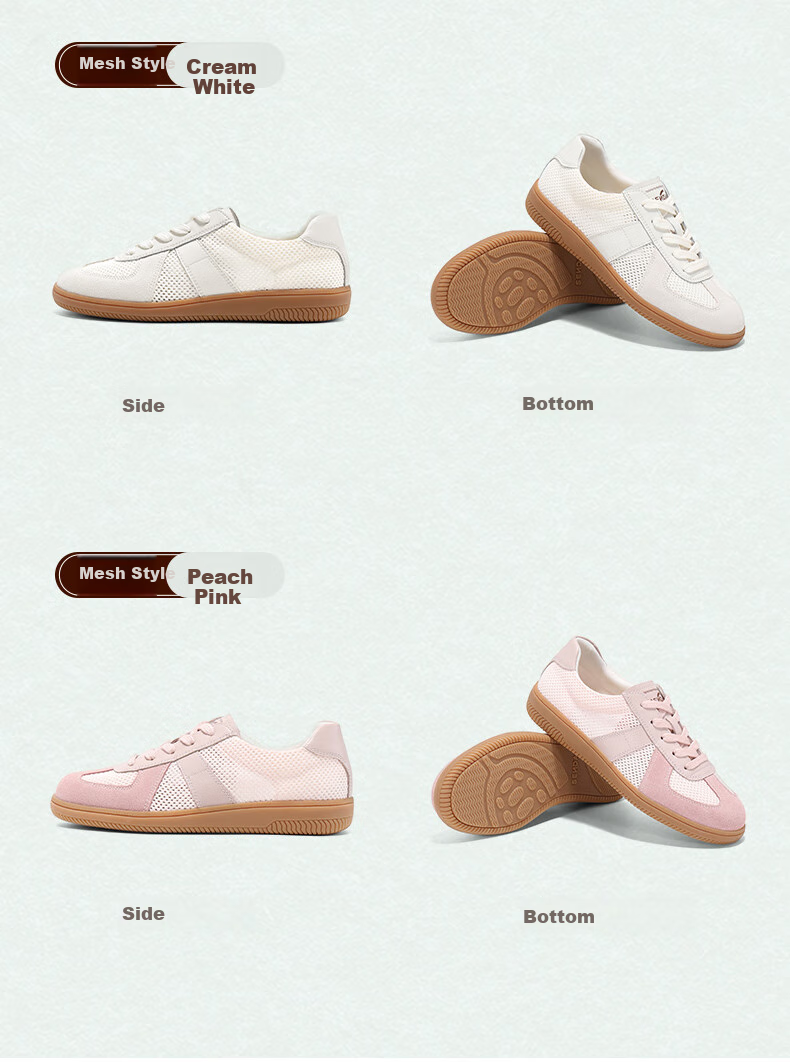SENDA Women's Patchwork Sports-Style Outdoor Casual Sneakers, Silver, Size 38 12