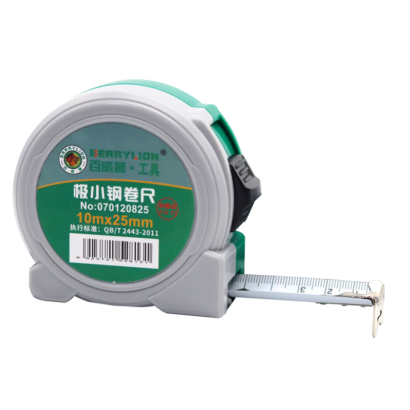 BERRYLION Ultra-Compact Steel Tape Measure Thickened Household Tape Measure Box Tape 10m x 25mm High Precision Ruler