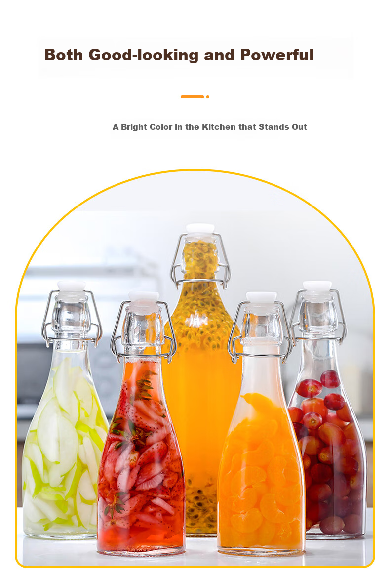 Scybe Infusion Bottle Empty Bottle for Infusing Liquor, Plum Wine And Juice Storage Bottle Sealed Wine Bottle Winton 500ml 2 Pieces 3