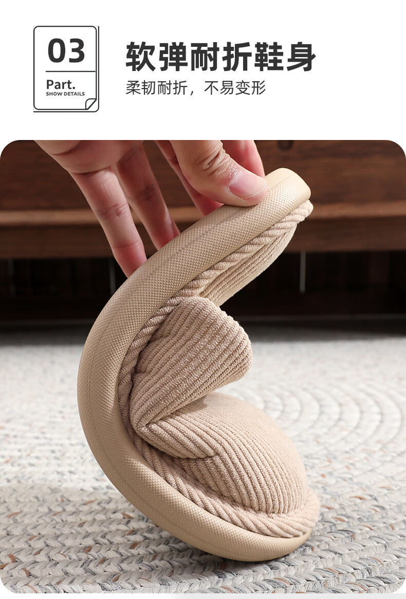 XGGC Home Cotton Slippers Women Spring Autumn Office Indoor Winter Couple Warm Slippers Men Gray Size 40-41 1