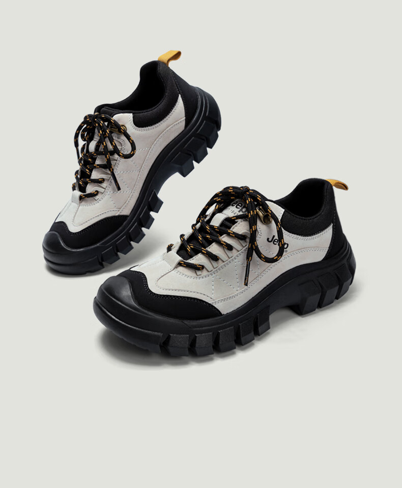 Jeep Women's Outdoor Hiking Shoes Autumn Winter Thick Sole Non-Slip Sports Shoes Trendy Casual Brown Red Size 35 10
