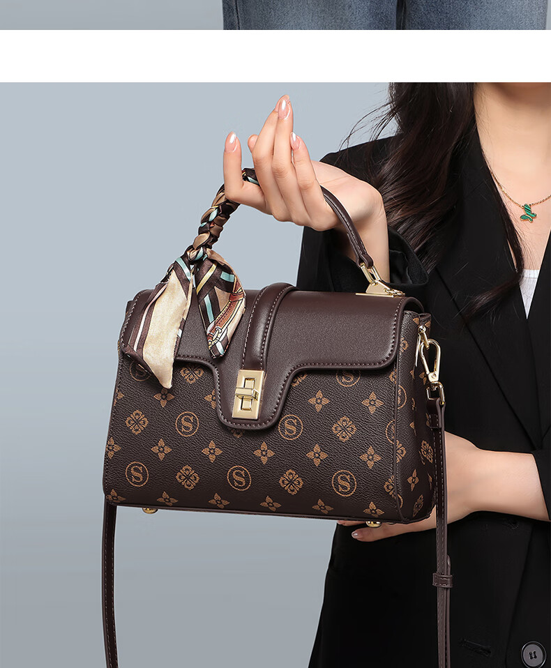 Aiqinghai Handbag, Women's Crossbody Bag, Shoulder Bag, Large Capacity, Light Luxury Brand, Birthday And Mother's Day Gift, Practical Present for Mom 2