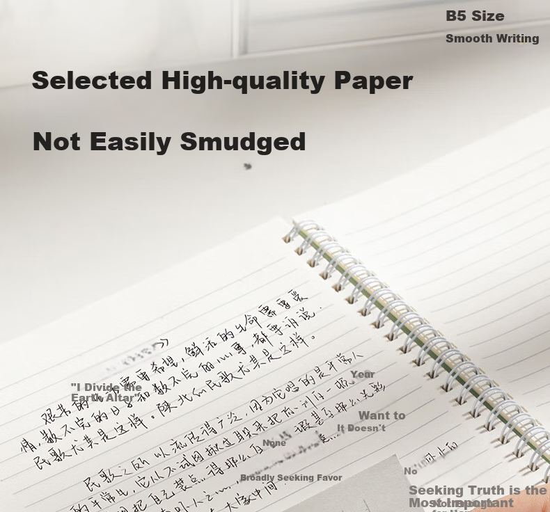 Deli B5/80 Sheets PP Spiral Notebook Study Notebook Exercise Book for Middle and High School BDLB5-02 Green Single Pack 4