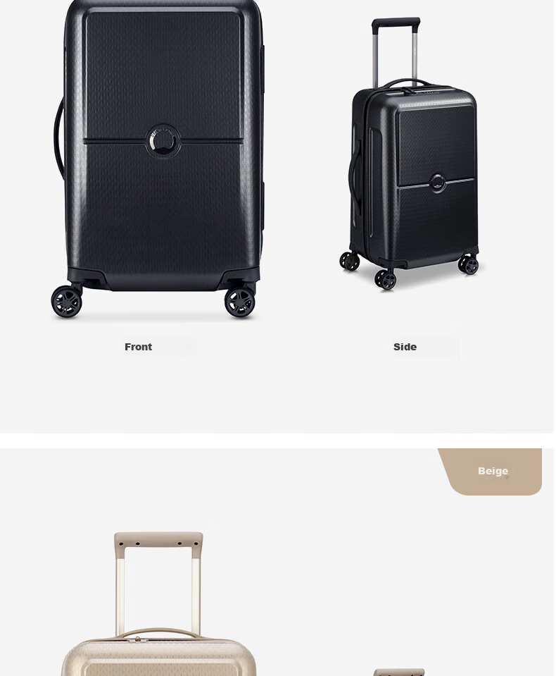 DELSEY French Ambassador 1621 Trolley Suitcase with Combination Lock, Spinner Wheels, And Quiet Wheels 17