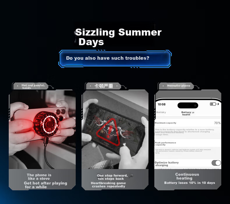 REMAX REMAX Magnetic Phone Cooler, Gaming And Live Streaming Cooling Device, Lightweight at Only 63g, Semiconductor Cooling Back Clip, Suitable for Apple Tablets, Red Magic, IQOO AI 2