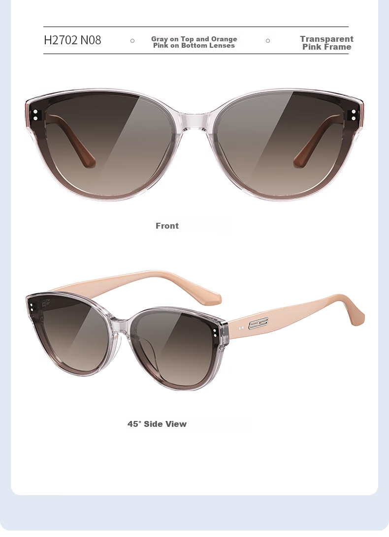 HELEN KELLER Polarized Sunglasses for Women, High-End Trendy Narrow Frame Cat-Eye Sunglasses with UV Protection H2702H01 6