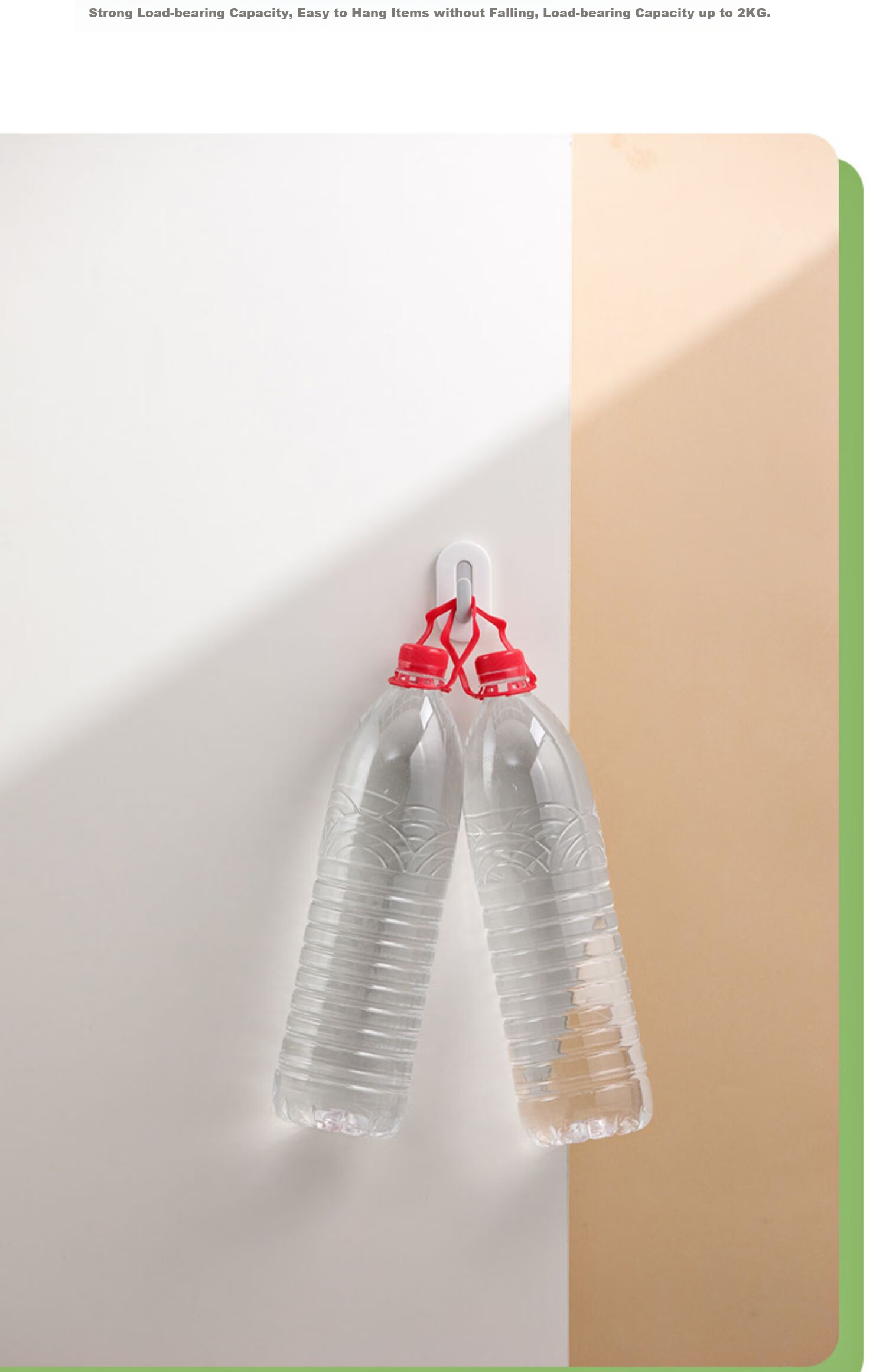 CHAHUA Hooks, Strong Adhesive Hooks No Drilling Required for Kitchen Bathroom Storage Bedroom Clothes Hangers, 4 Pieces 6