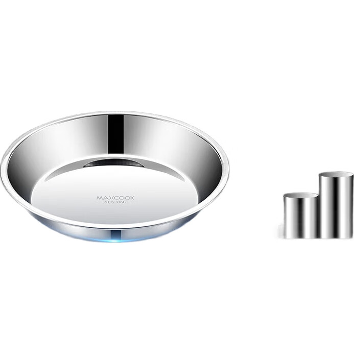 Тарелка Maxcook 316L из нержавеющей стали, диаметр 20 см, универсальная, плоская, круглая, китайского стиля, MCWA1731