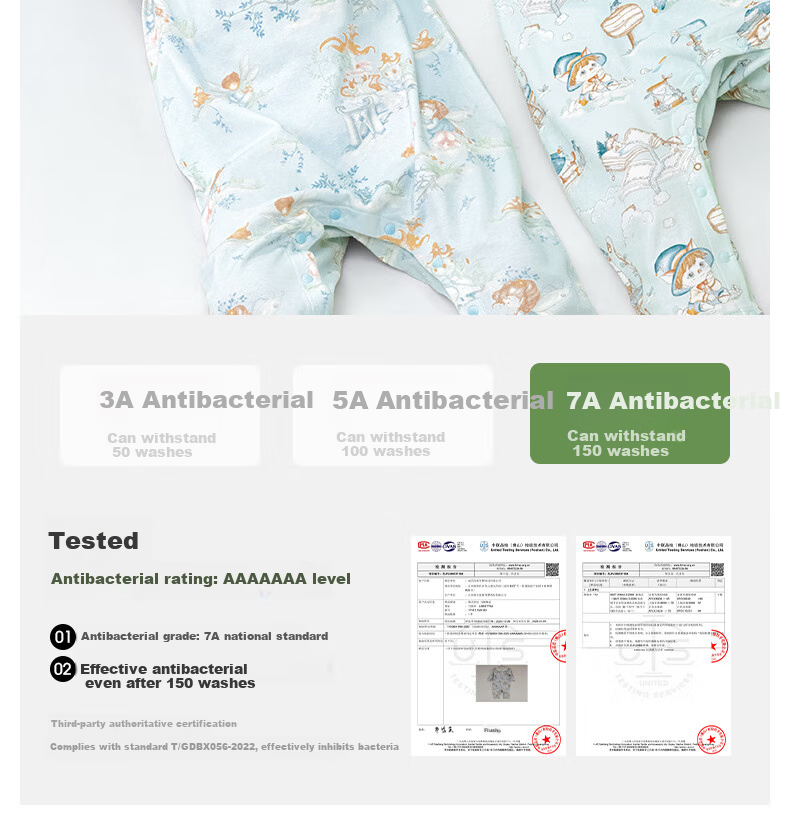 Beitaisi Children's Pajamas, Spring And Autumn Style, Trendy New Design, Boys And Girls One-Piece Sleepwear, Baby Pure Cotton Home Wear Set 9