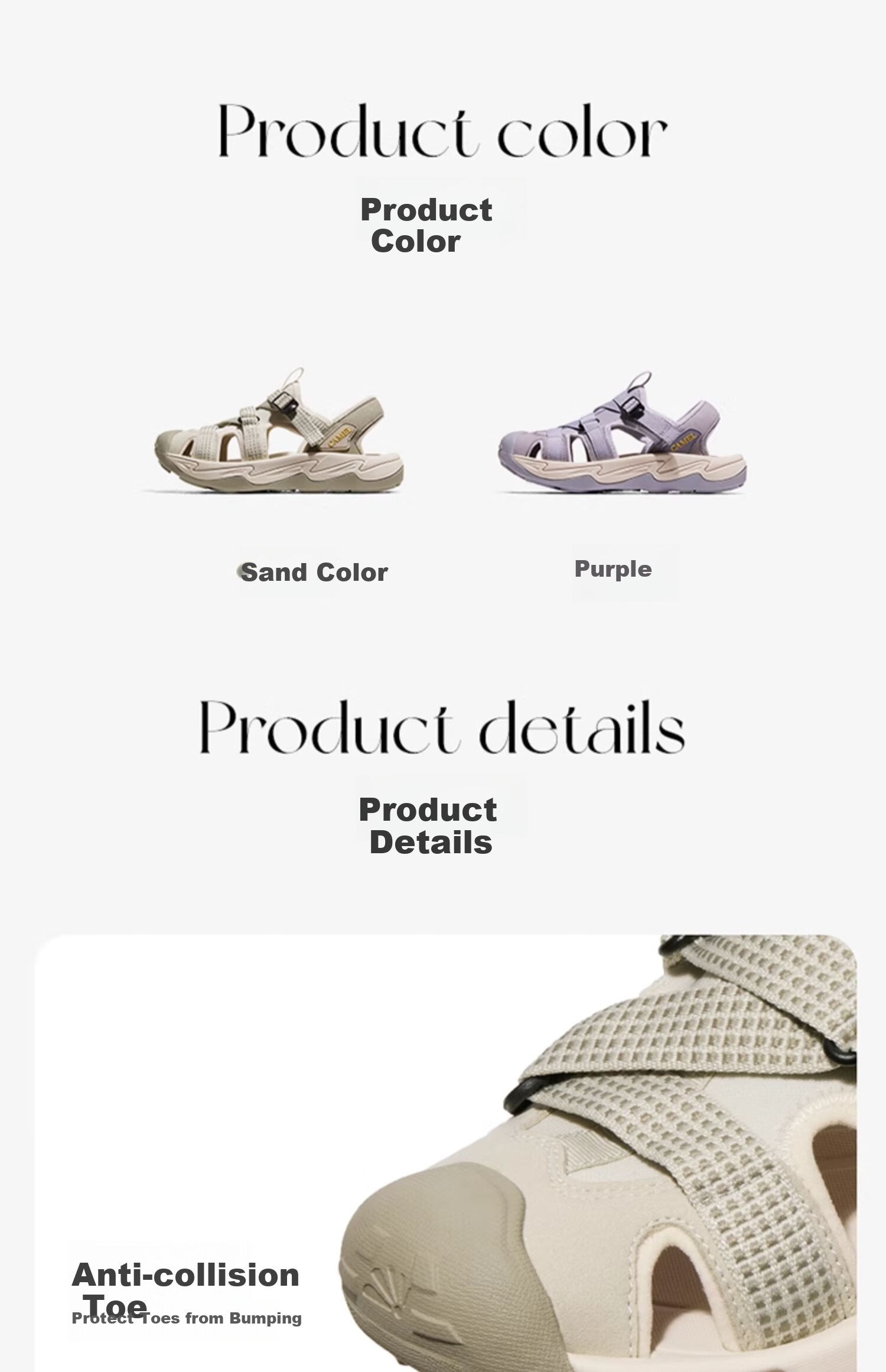 CAMEL Summer Outdoor Closed-Toe Sandals for Men And Women, Quick-Drying Beach Shoes for River Tracing And Water Activities F24B162050M 16