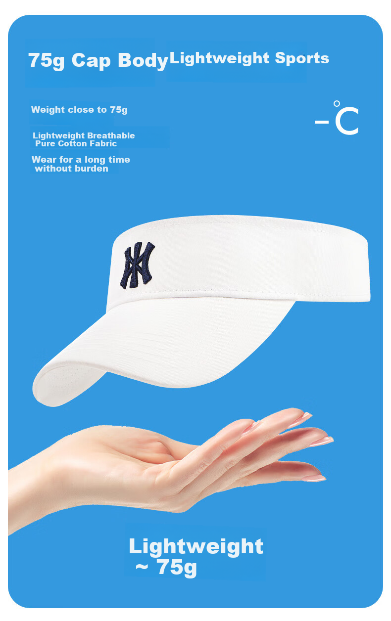 MOERCIAN Sun Visor Baseball Cap for Women, UV Protection Hat, Outdoor Sports Running Breathable Sweat-Absorbing Sunshade Cap 5