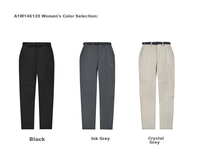 CAMEL Outdoor Waterproof Windproof Warm Hiking Pants for Women, A1W146120, Black, Size S 5