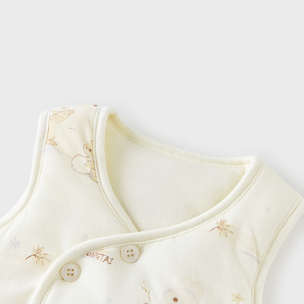 TONGTAI Baby Vest Autumn And Winter Pure Cotton Padded Infant Clothing Children's Sleeveless Jacket Vest Top Yellow 100cm