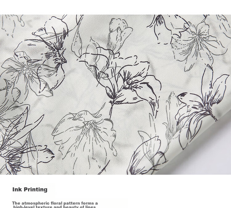Dme [National Style Ink Painting Impression] Summer Cool, Smooth, Flowing, Thin, Comfortable, Elastic Waist, Slimming, Concealing, Casual Pants 4