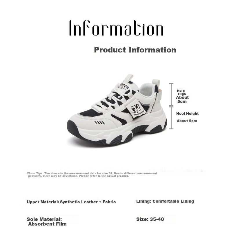 Yierkang Women's Shoes, Spring And Summer Thick-Soled Dad Shoes, Versatile Panda Shoes, Soft-Soled Comfortable Outdoor Casual Sneakers 3