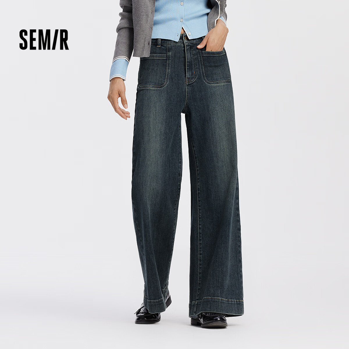 Semir Denim | Women's Loose Fit Wide Leg Jeans Autumn 2025 Mall Style 103525124011A