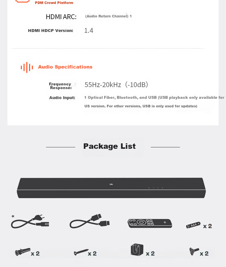 JBL CINEMA SB510 Soundbar TV Speaker System with 3.1 Dolby Audio, Built-In Subwoofer, Home Theater, External Wireless Bluetooth Computer Projector Speakers 13