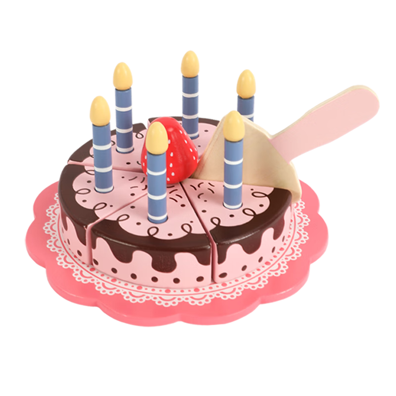FN Children's Pretend Play Toy Kitchen Cake Set for 1-3 Year Old Girls And Boys Birthday Gift