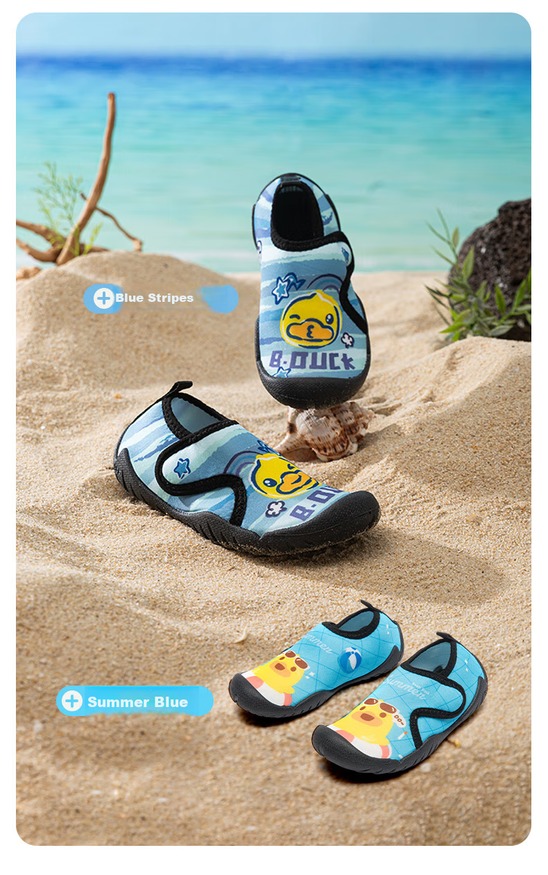 B.Duck Children's Beach Shoes, Boys And Girls Swimming Shoes, Non-Slip Breathable Anti-Puncture Outdoor Stream Tracing Shoes 9