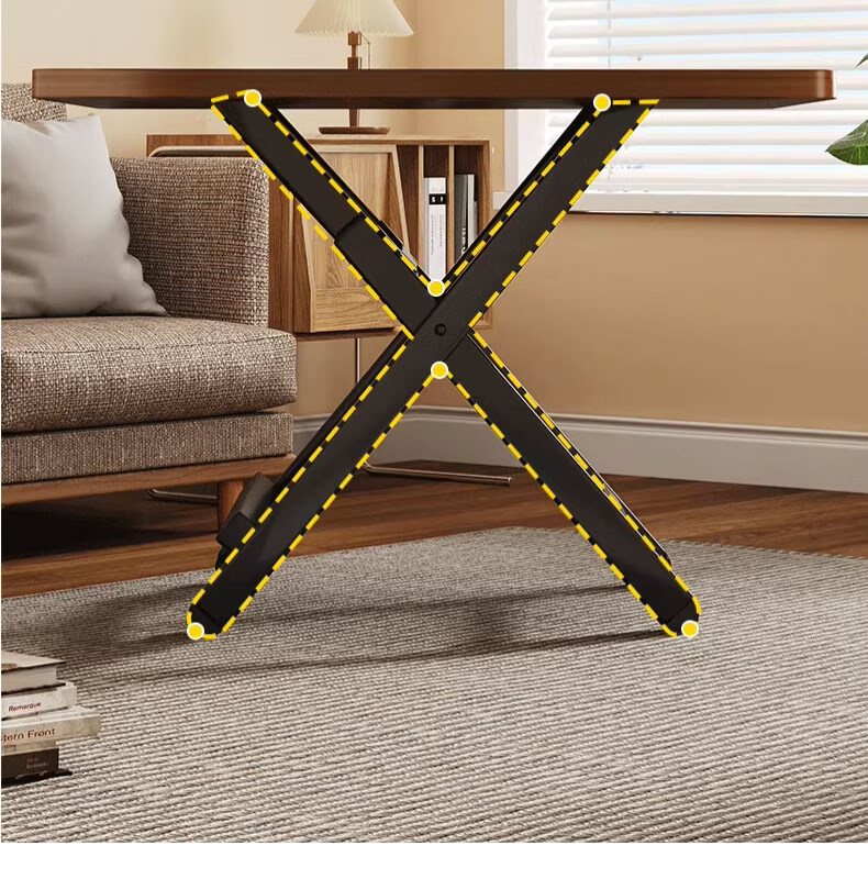 Mushuangfu Folding Table, Dining Table for Small Apartments, Living Room Eating Table, Outdoor Stall Table, Portable Small Square Table for Rental Apartments 3