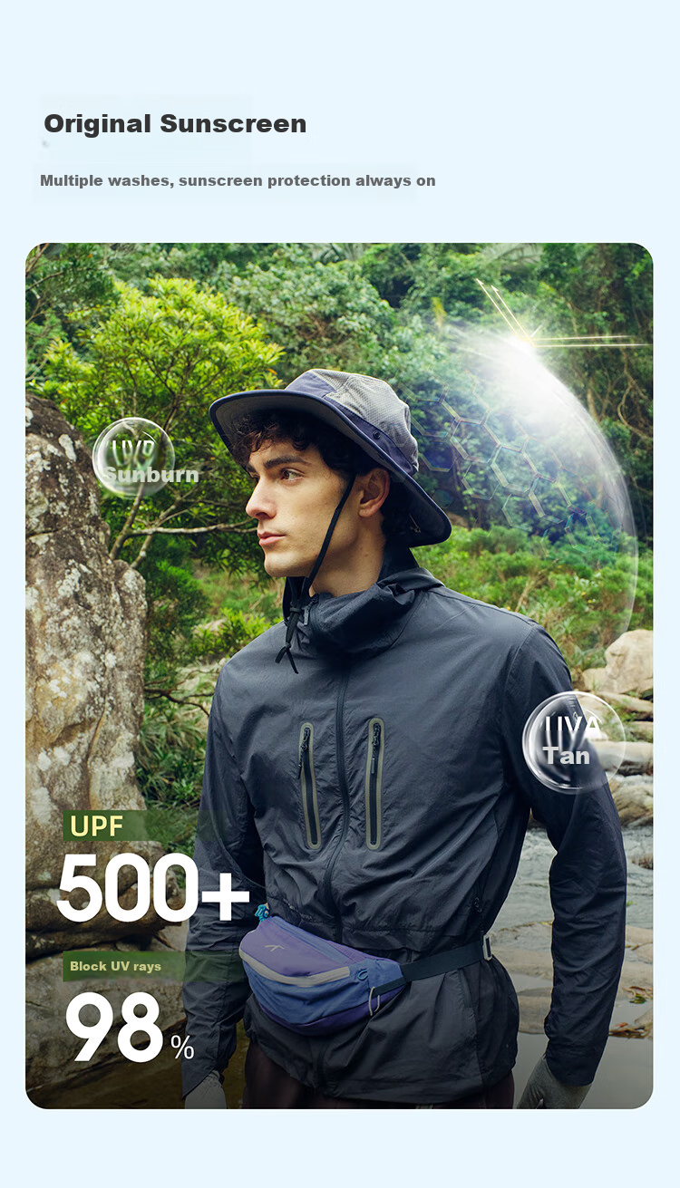 NORTHLAND UPF 500+ Outdoor Men's Original Yarn Sun Protection Jacket Cooling Antibacterial Breathable Lightweight Skin Jacket Sun Protection Clothing 2
