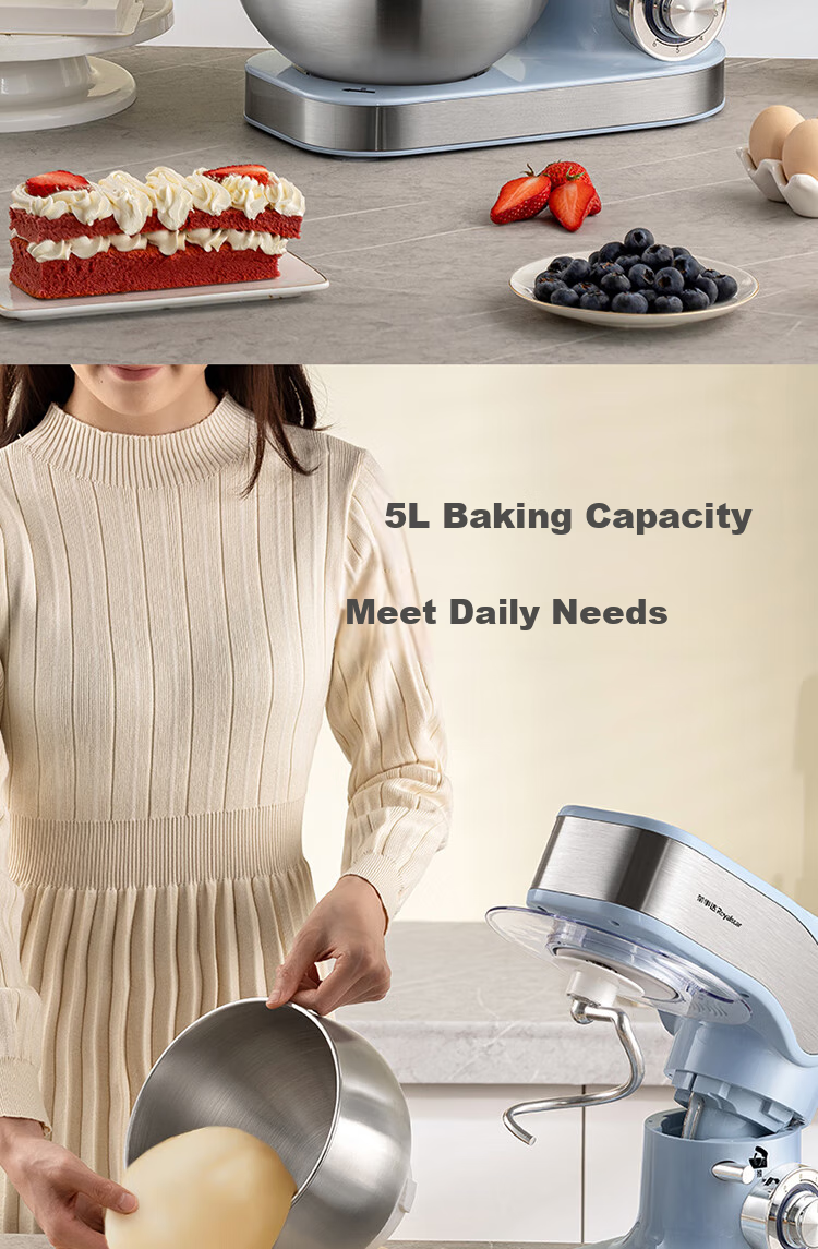 Royalstar Stand Mixer, Large Capacity for Home Use, Multifunctional Dough Kneading And Mixing, Fully Automatic, 1200W High Power, Whipping Milk, Egg White, Cream, Bread Maker, 5 Liters, RM1200Z 6
