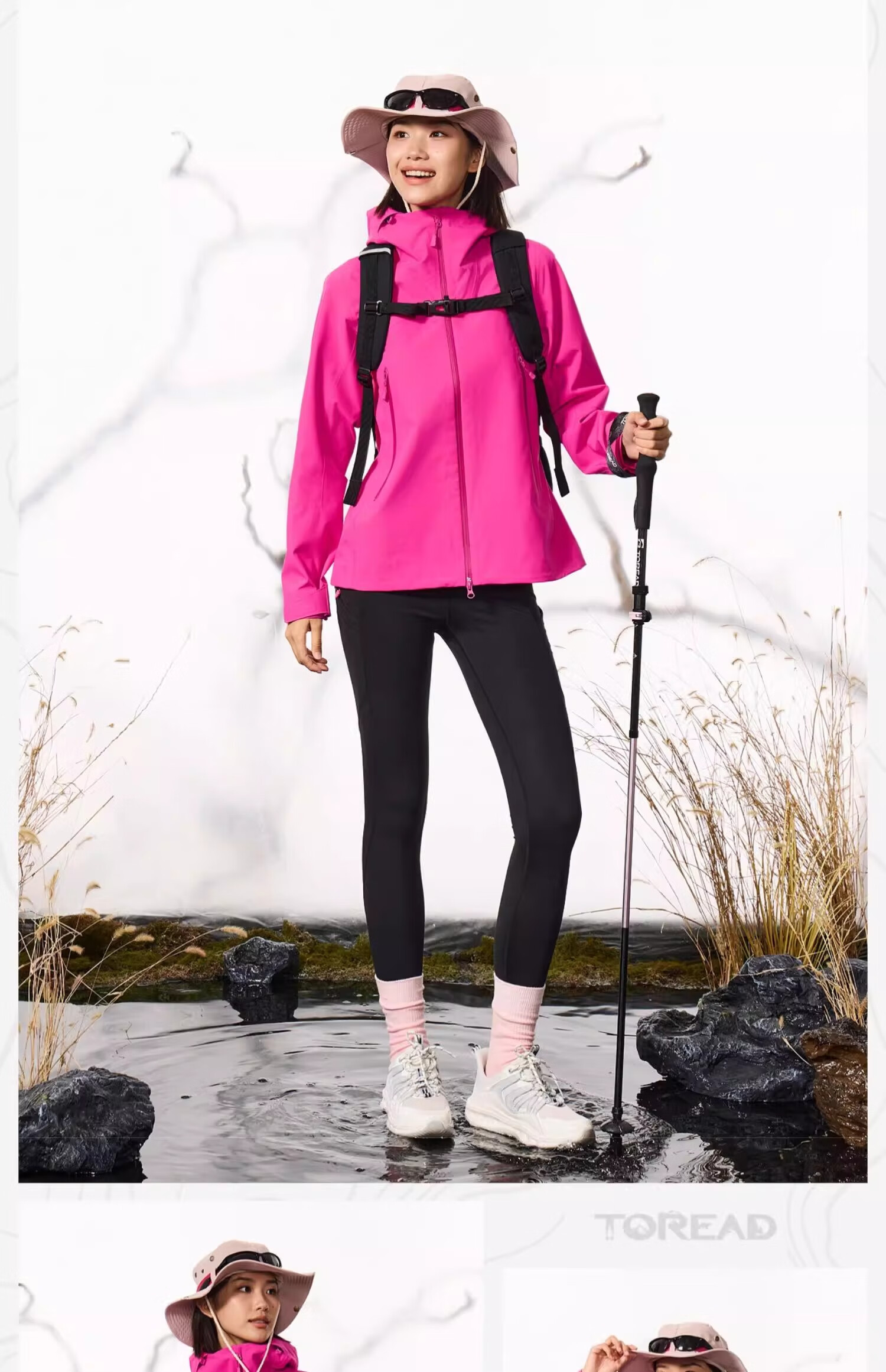 TOREAD Professional Outdoor Mountaineering Jacket, 3L Waterproof Windproof Hiking Coat, Ta Huang Women's Size L 11