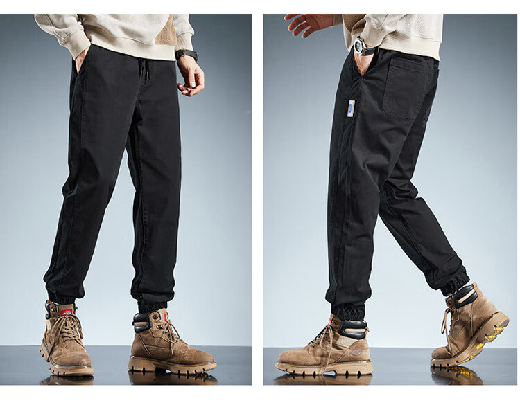 JEEP Men's Cargo Pants, Spring And Summer Casual Loose Trousers, Trendy Jogger Pants for Men, Army Green, Size M 7