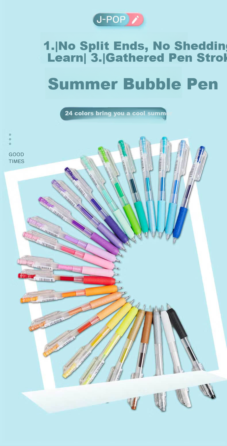 Shachihata Artline J-POP Bubble Pen, Journaling Pen, Gel Pen, Retractable Gel Ink Pen, Colorful Water-Based Pen, 0.5mm, Brown, EGB-S260 1