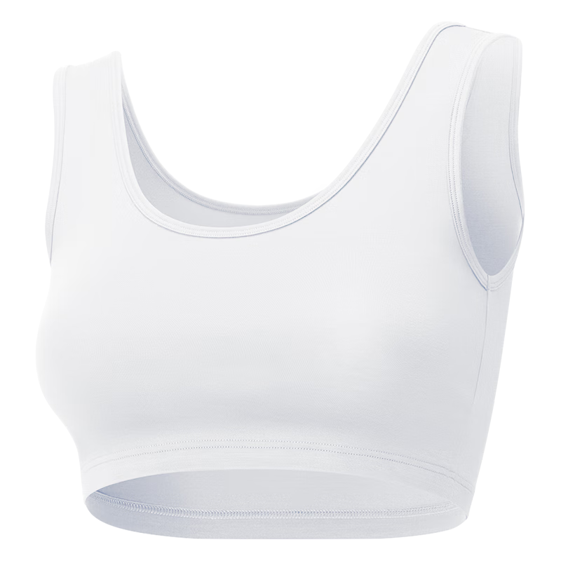 Jianyun Modal Thin Crop Cami Tank Top Women Anti-Exposure Innerwear Short Ice Silk Sports Bra Summer