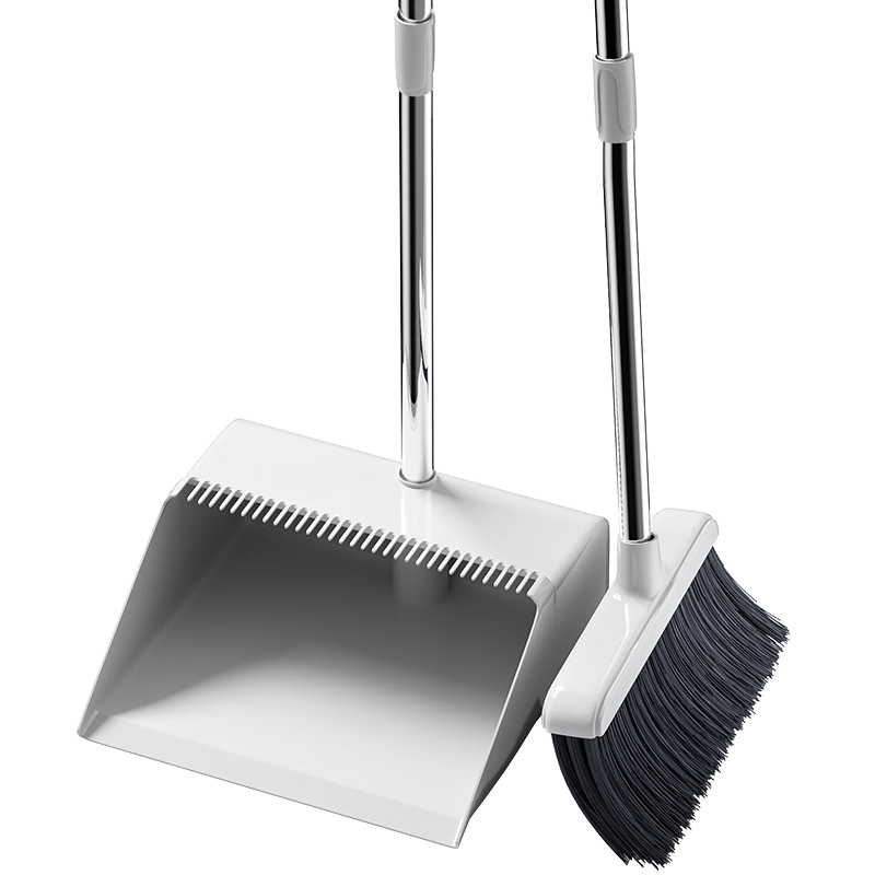Baijiahaoshi Broom And Dustpan Set, Household Combination, Soft Bristle Comb, Non-Stick Hair Broom for Sweeping And Water Scraping