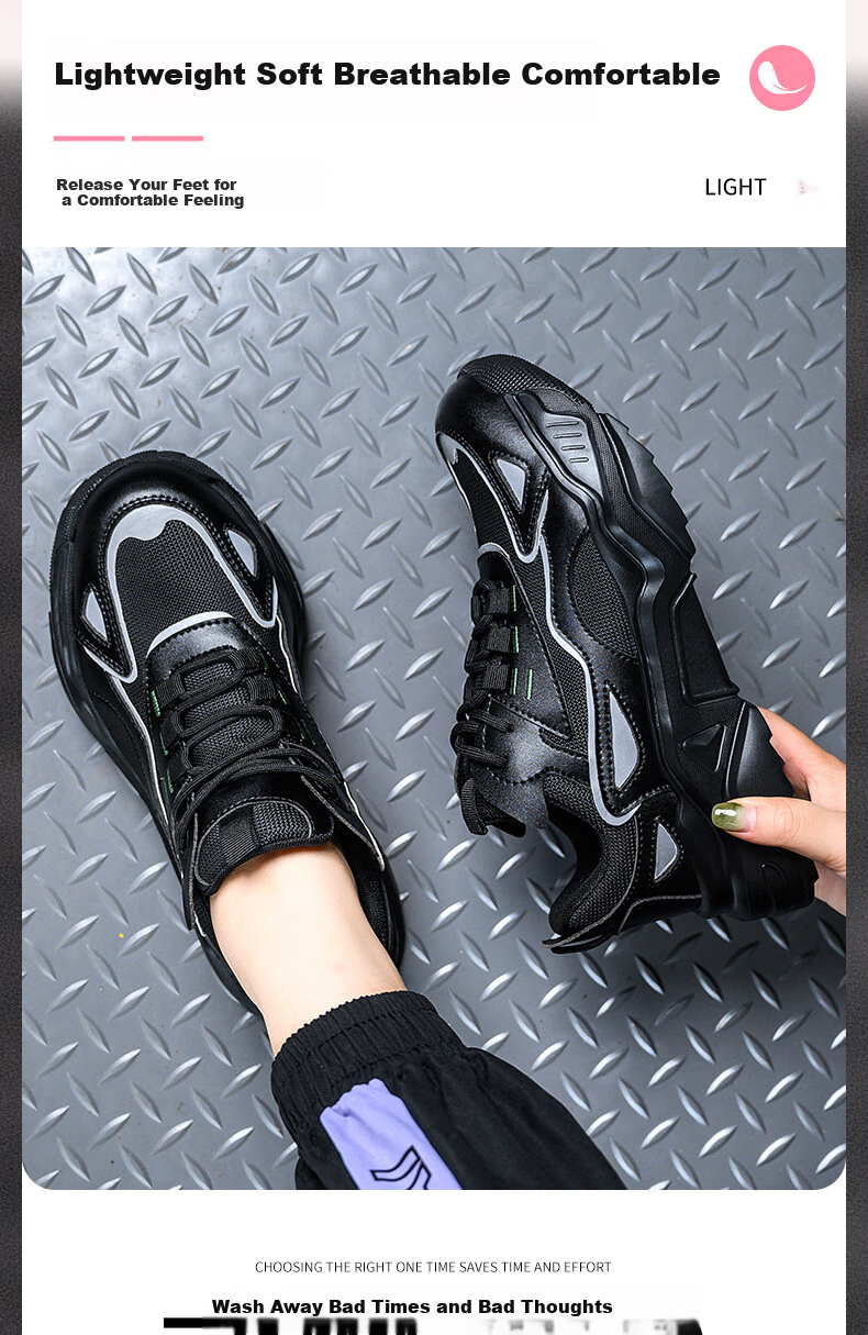 FUCHENG Women's Safety Shoes, Small Size, Lightweight, Breathable, Comfortable, Anti-Smashing, Anti-Puncture, Solid, Wear-Resistant, Safety Work Shoes 368 38 2