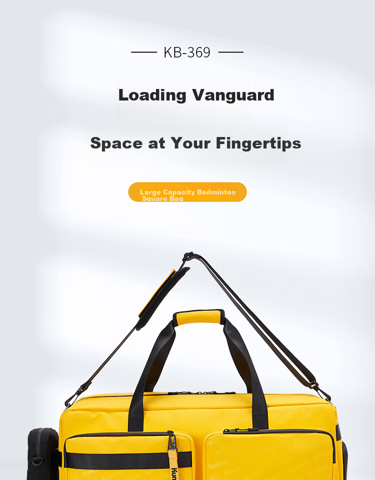 KUMPOO KB-369 Black Waterproof Large Capacity Single Shoulder Badminton Bag - Wang Xiaoyu Edition 1