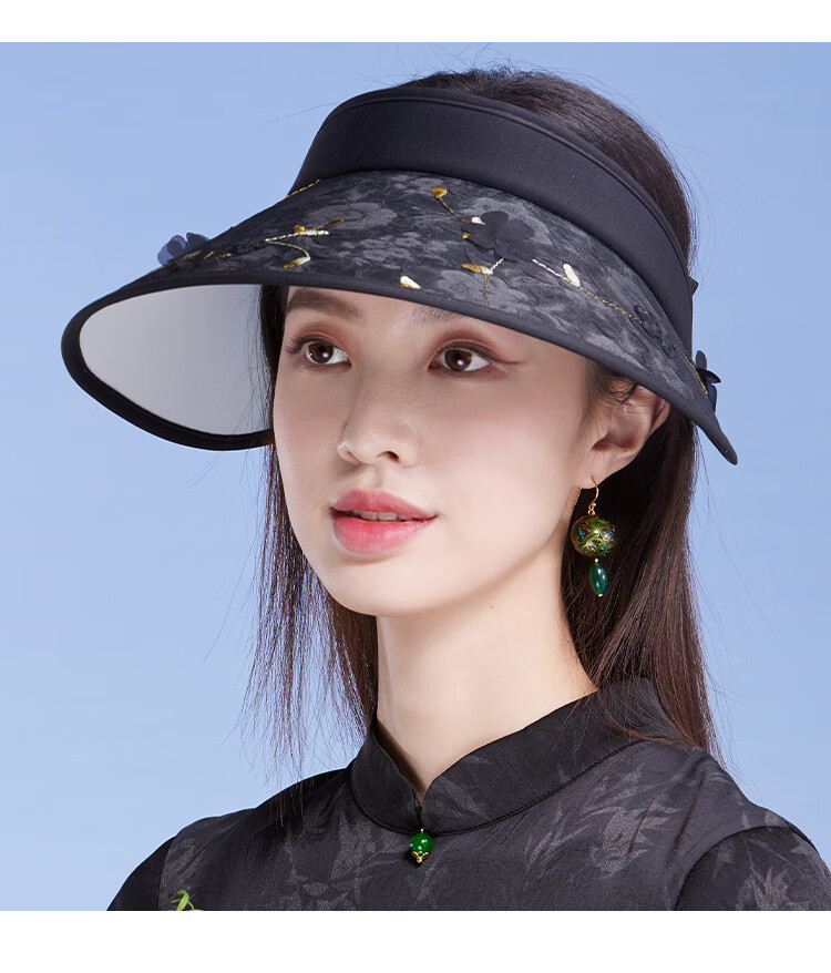 Shanghaigushi Sun Protection Hat for Women, Spring And Summer Visor Outdoor Casual UV-Resistant Sun Hat with Embroidery And Wide Brim 16