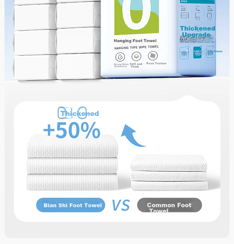 Briars Disposable Thick Large Hanging Foot Towel Paper Towel for Home Use 8