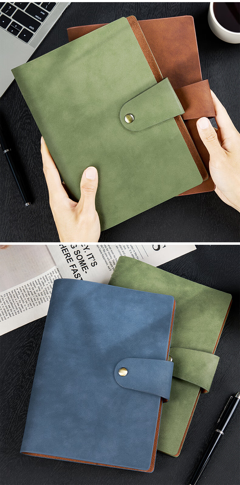 Weimei A5 Detachable Faux Leather Loose-Leaf Binder 25K Vintage Notebook Student Thickened 100 Pages Diary Journal Creative Souvenir Business Exquisite Gift Box Custom Logo Available 11
