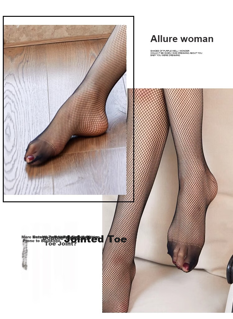 LangSha Open-Crotch Mesh Stockings for Women, Hollow Small Grid Sexy 2 Pairs, Spring And Summer Thin Style, Seductive Fishnet Panties, Easy-Access Crotchless Fishnet Stockings 5