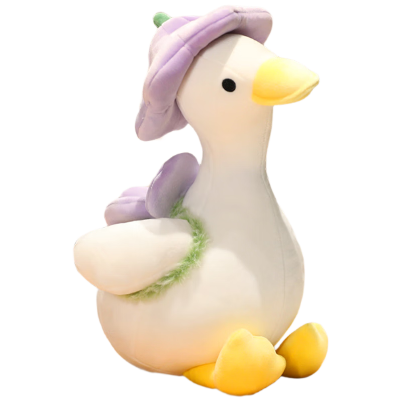 Winnie Little Elephant Floral Duck Plush Toy Doll Soft Stuffed Animal Gift for Girls Valentine's Day Birthday Present