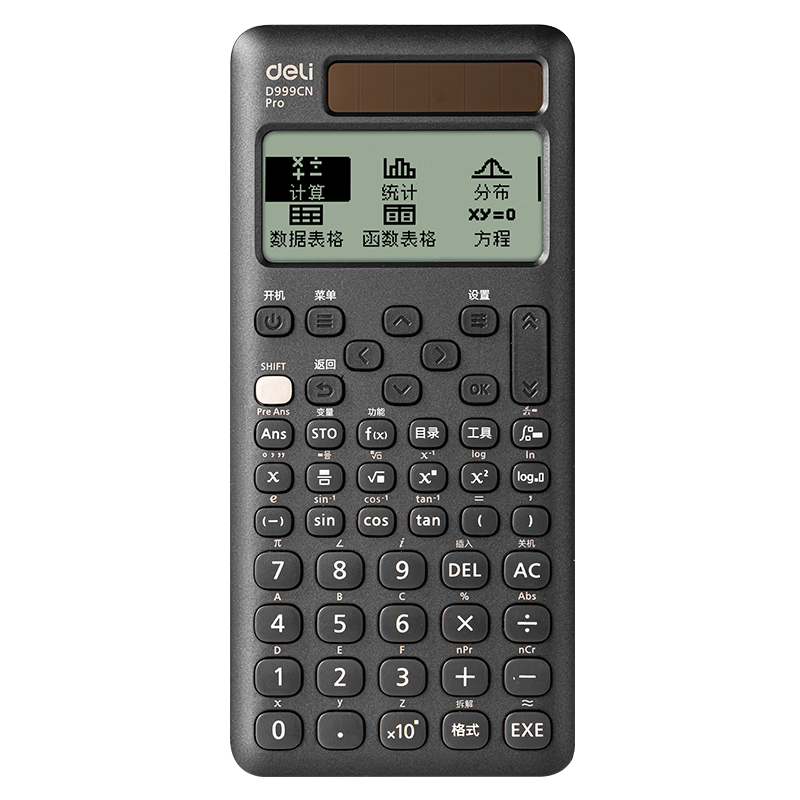 Deli Dual Power Scientific Function Calculator High School/College Tutorial Graduate Exam Olympiad Physics Competition Accounting Exam Black D999CN Pro