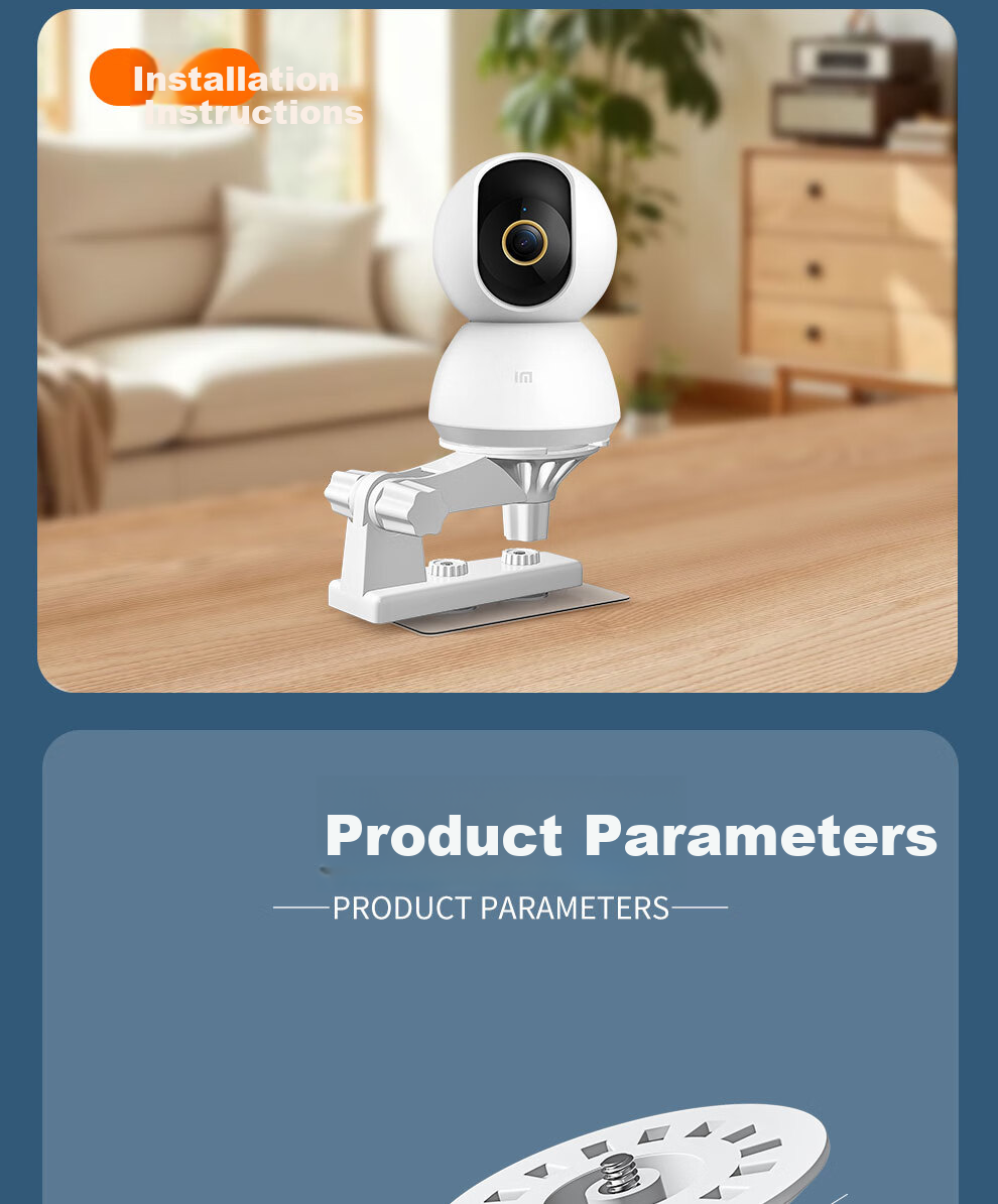 COMPCCTV Desktop Surveillance Camera Floor Stand, Extendable, No Drilling Required, Suitable for Indoor Use, Compatible with Xiaomi C700/C500/2K Version 3 Pro PTZ Small Camera SMT-ZM/xm 9